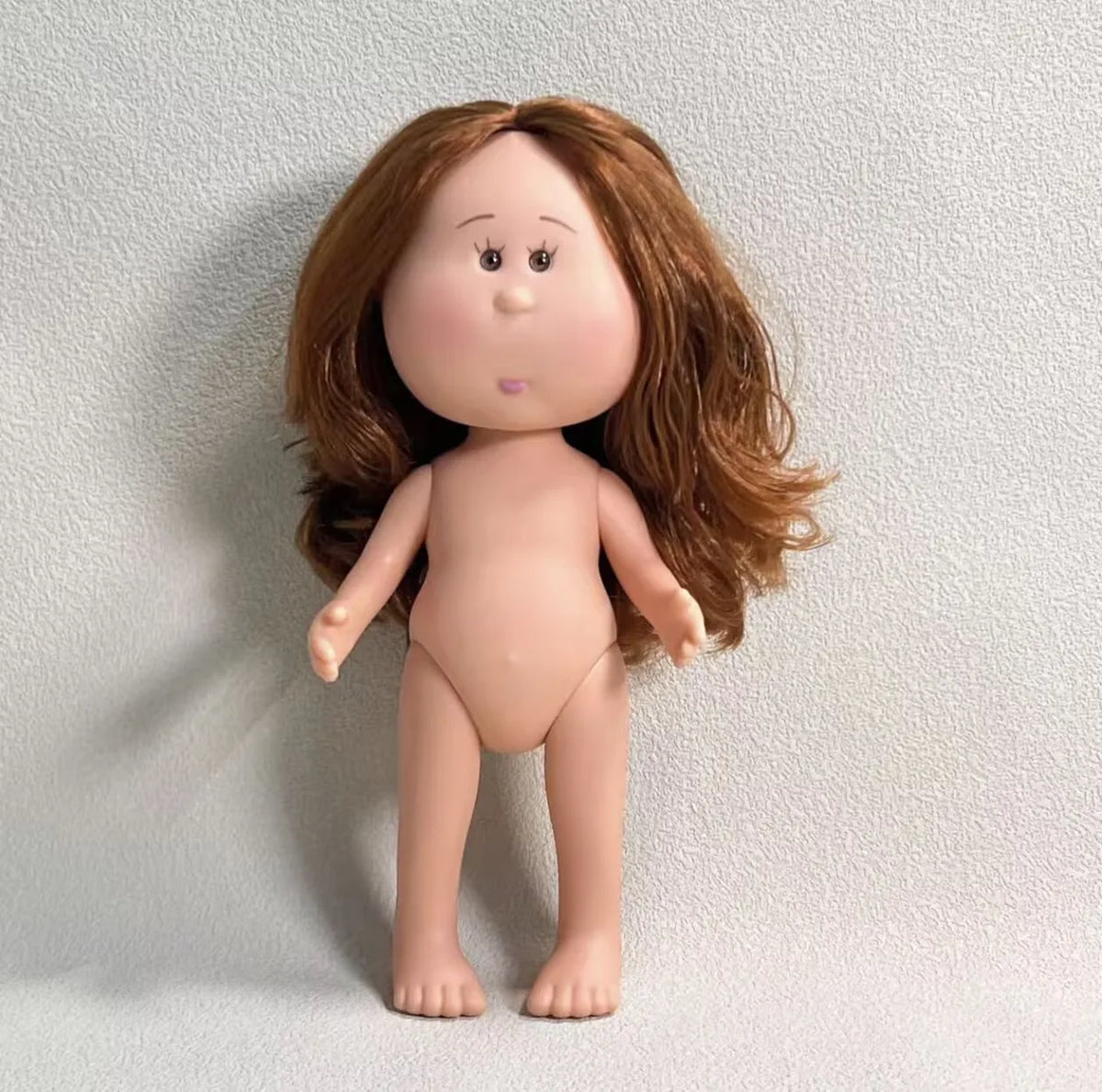 Authentic 24cm Spanish Mia Potato BJD Doll Vinyl Nude Doll With Black Long Hair For Girls Kids Play Collectible Figure