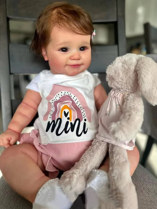 20 Inch Lifelike Bebe Full Body Silicone Vinyl Maddie Girl Baby Doll For Children Birthday Gifts Newborn Doll