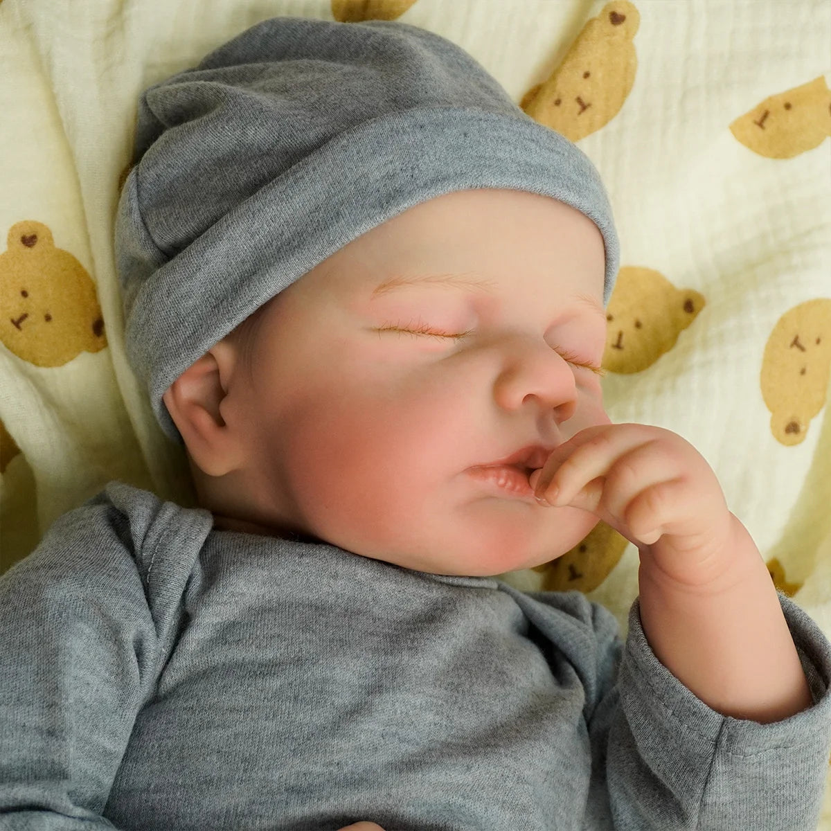 JOYORA 50cm Baby Art Doll Toy Realistic Cloth Body and Vinyl Limbs Newborn Baby Size Doll Realistic Finished Birthday Gift