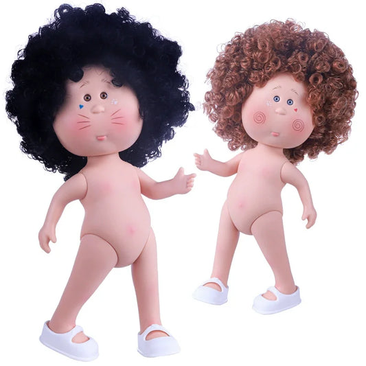 About 24cm Cute Spanish Potato Mia Doll 5-Jointed 1/6 Vinyl Body Diy Long Hair Curly Hair Dress Up Doll Toys Gift For Friend