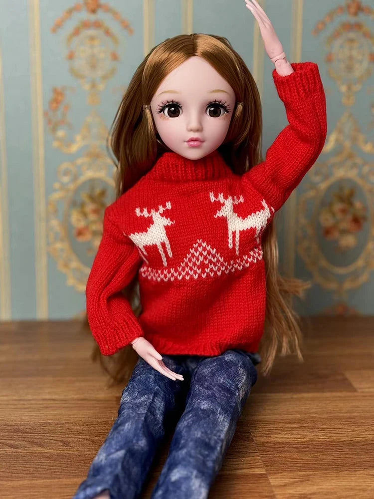 60cm Doll Blinking Eyes Winking Eyes Doll 1/3 BJD Doll with clothes Kids Girls Dolls Toy Gift