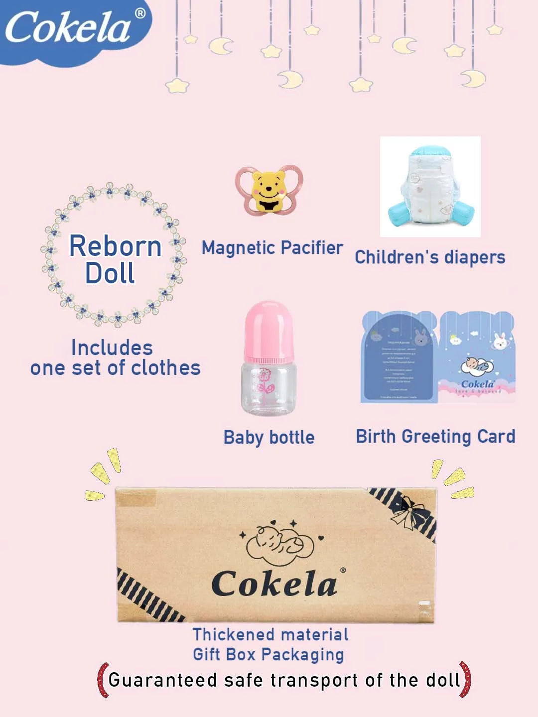 Realistic Baby Doll Cute Vinyl Doll Real Soft Touch Kid Toy Doll Sleeping Position Silicone Reborn Baby
