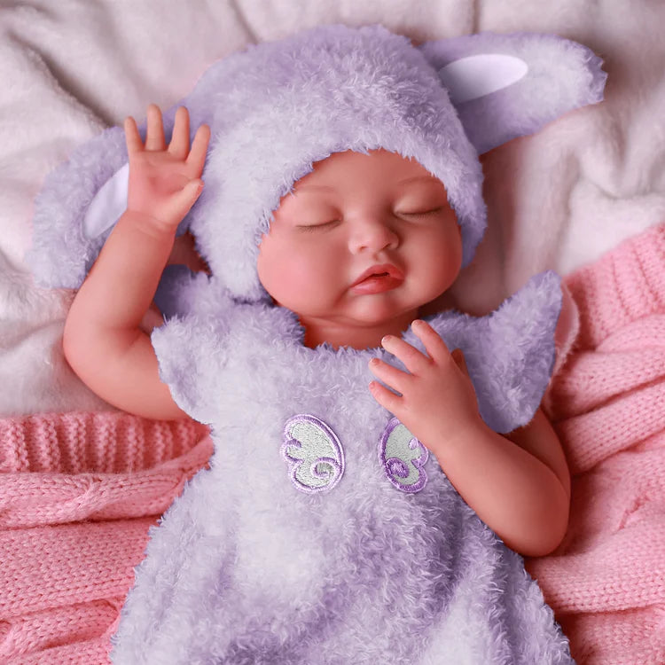 Babeside Nancy 12"/16" Realistic Silicone Sleeping Baby Little Infant Girl Retaining Pacifier
