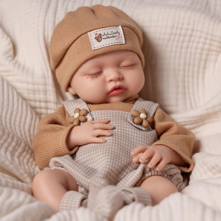 Babeside Nancy 12"/16" Realistic Silicone Sleeping Baby Little Infant Girl Retaining Pacifier