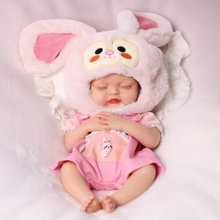 Babeside Nancy 12"/16" Realistic Silicone Sleeping Baby Little Infant Girl Retaining Pacifier