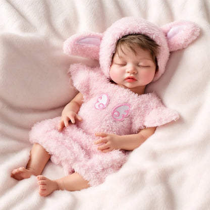 Babeside Nancy 12"/16" Realistic Silicone Sleeping Baby Little Infant Girl Retaining Pacifier