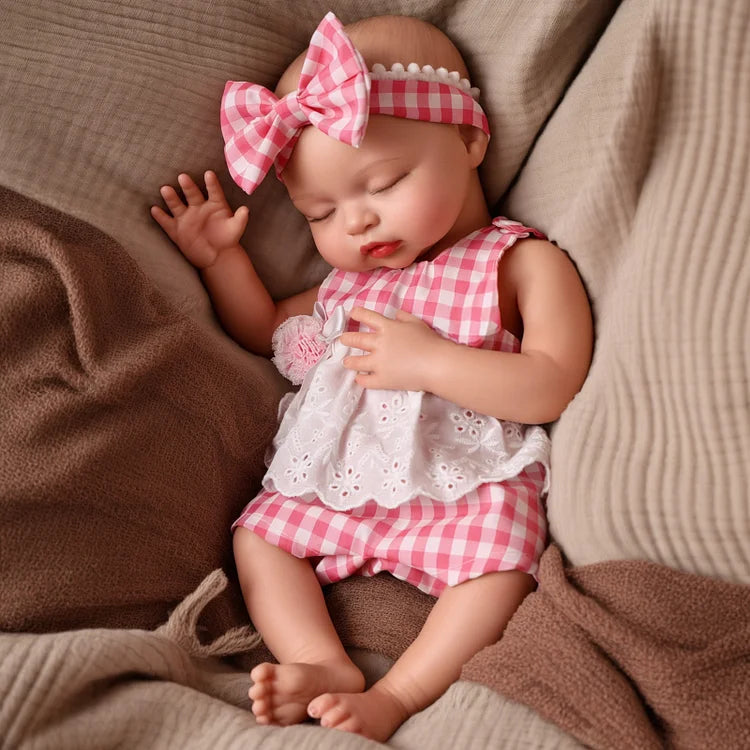 Babeside Nancy 12"/16" Realistic Silicone Sleeping Baby Little Infant Girl Retaining Pacifier