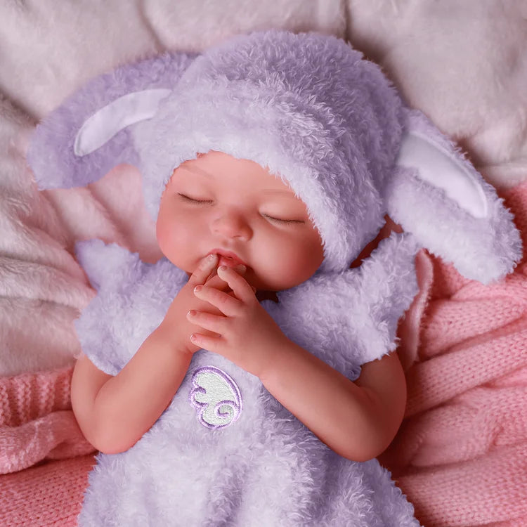 Babeside Nancy 12"/16" Realistic Silicone Sleeping Baby Little Infant Girl Retaining Pacifier
