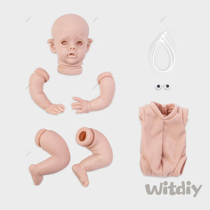Witdiy  Flo 30 cm/11.81 inch new vinyl blank reborn doll baby unpainted kit/Give 2 gifts