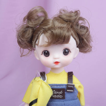 New 16cm Catoon Suit BJD Doll 13 Movable Jointed DIY Bjd Dolls Exquisite Face Toy BJD DIY Couple Collect Toy Gift for Girls