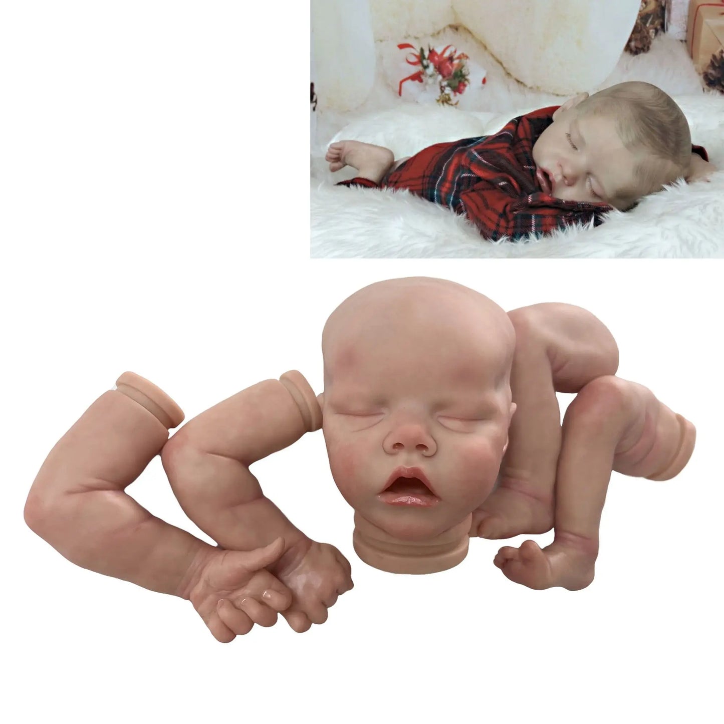 OtardDoll 16 Inch Painted Reborn Doll Kits Twins Handmade Bebe Doll Parts Accessories DIY Unassembled Reborn Kits