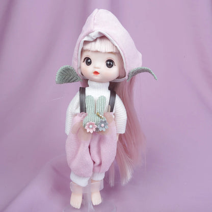 New 16cm Catoon Suit BJD Doll 13 Movable Jointed DIY Bjd Dolls Exquisite Face Toy BJD DIY Couple Collect Toy Gift for Girls