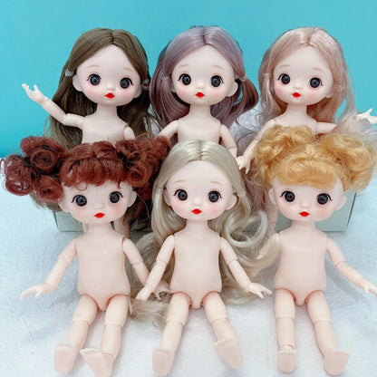 New 16cm Catoon Suit BJD Doll 13 Movable Jointed DIY Bjd Dolls Exquisite Face Toy BJD DIY Couple Collect Toy Gift for Girls