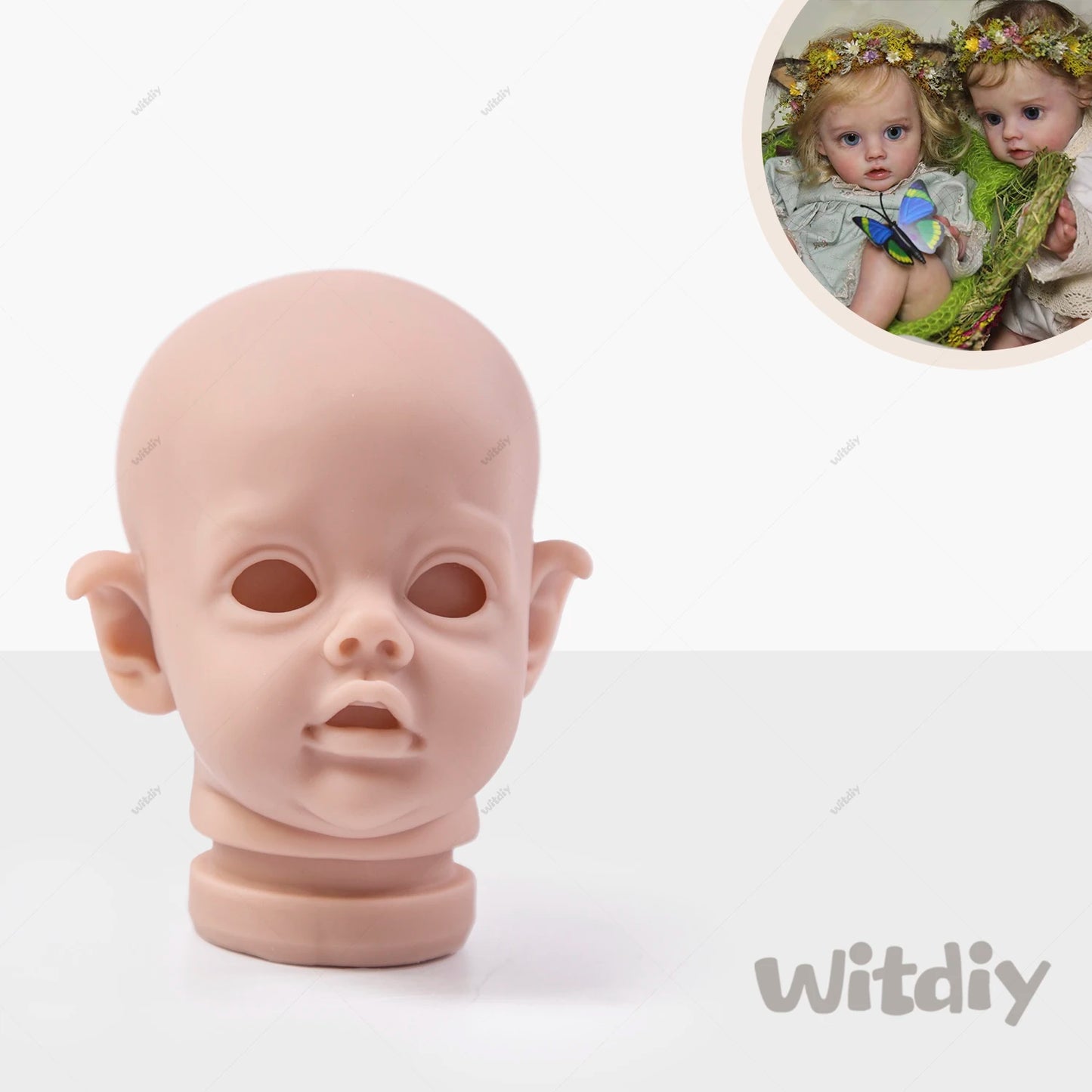 Witdiy  Flo 30 cm/11.81 inch new vinyl blank reborn doll baby unpainted kit/Give 2 gifts