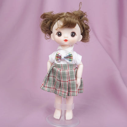 New 16cm Catoon Suit BJD Doll 13 Movable Jointed DIY Bjd Dolls Exquisite Face Toy BJD DIY Couple Collect Toy Gift for Girls
