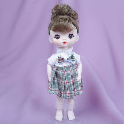New 16cm Catoon Suit BJD Doll 13 Movable Jointed DIY Bjd Dolls Exquisite Face Toy BJD DIY Couple Collect Toy Gift for Girls