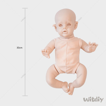 Witdiy  Flo 30 cm/11.81 inch new vinyl blank reborn doll baby unpainted kit/Give 2 gifts