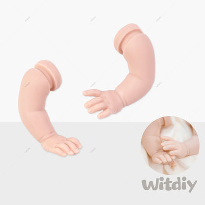 Witdiy  Flo 30 cm/11.81 inch new vinyl blank reborn doll baby unpainted kit/Give 2 gifts