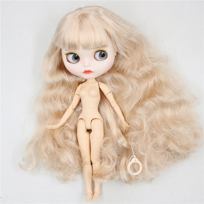 ICY DBS Blyth doll 1/6 bjd joint body white skin matte face nude doll anime toy smiling face doll girls gift