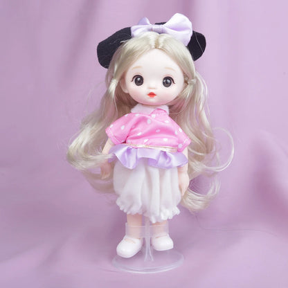 New 16cm Catoon Suit BJD Doll 13 Movable Jointed DIY Bjd Dolls Exquisite Face Toy BJD DIY Couple Collect Toy Gift for Girls
