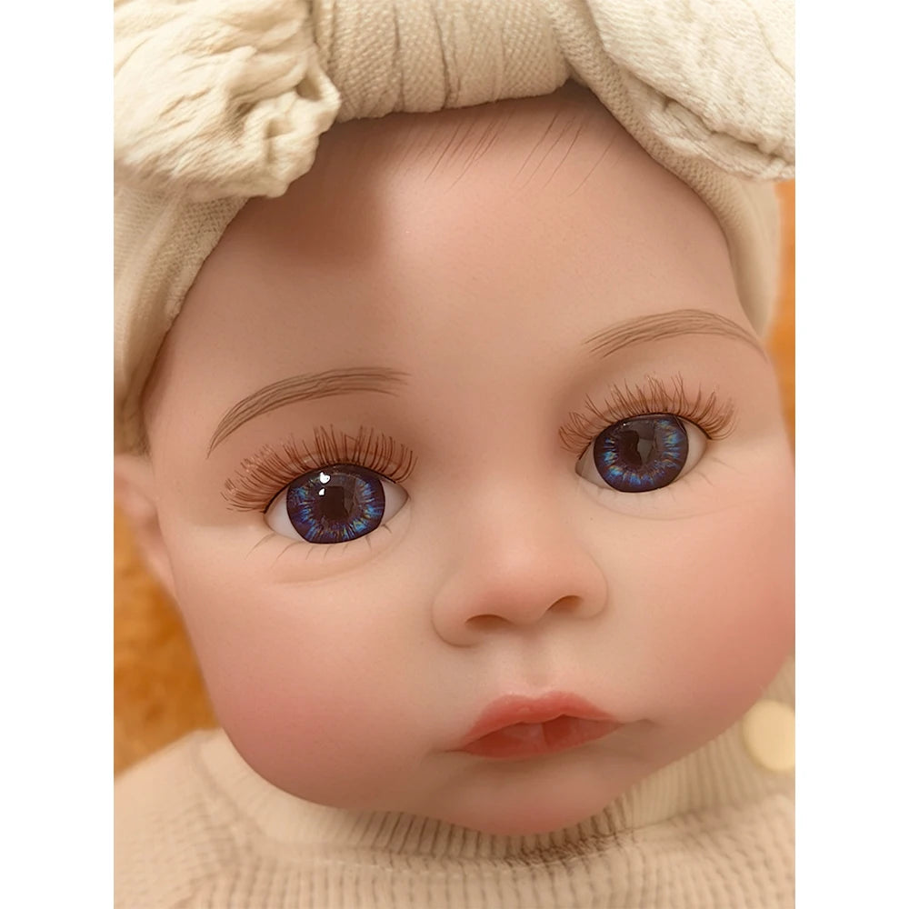 48cm Reborn Baby Doll Vinyl Body Lifelike Hand Rooted Hair Reborn Dolls Lovely Baby Doll Gift For Children
