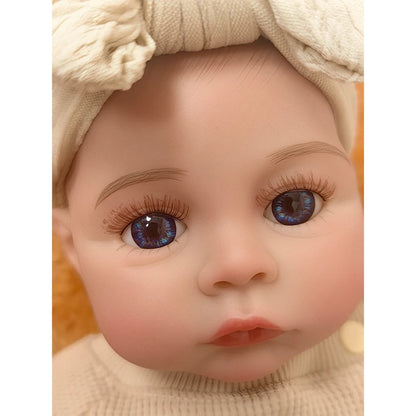 48cm Reborn Baby Doll Vinyl Body Lifelike Hand Rooted Hair Reborn Dolls Lovely Baby Doll Gift For Children