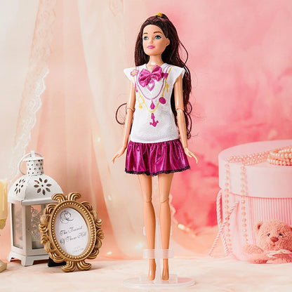 New 11 inch Doll Full Set 30cm Girl Doll with Clothes Suit Diy Dress Up Toy Gifts for Children
