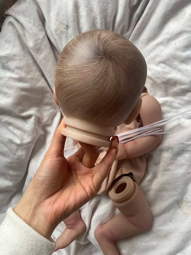 19Inch Already Painted Reborn Doll Kits Emmy Soft Vinyl Reborn Baby Dolls Accessories for DIY Realistic Toys DIY