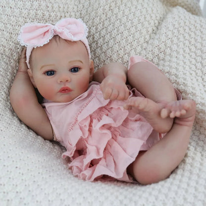 48cm Baby Reborn Doll Like Real Silicone Vinyl Full Body Girl Lifelike Painted Babies Realistic Newborn Dolls Toy Gifts For Kids
