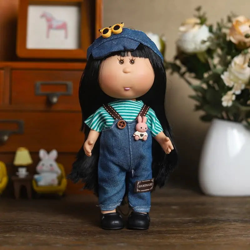Hot 24CM Mia Spanish Potato Doll Outfit Sets Cute Dress Hat Overalls Clothes Accessories For Little Girls  Birthday Gift Toy