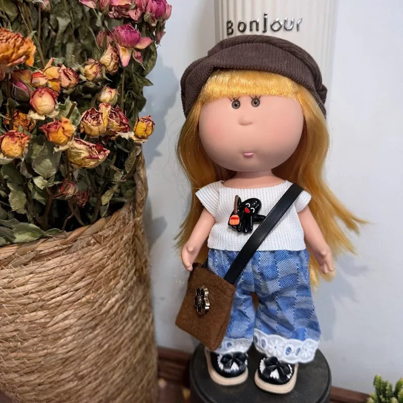 For 24cm Spanish Mia Potato Doll Clothes Wearable Dopamine Ornaments Outfits Set Diy Dress Up For Waldorf Style Stuffed Dolls