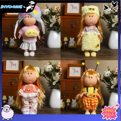 24CM Mia Spanish Potato Doll Outfit Sets Cute Dress Hat Overalls Clothes Accessories For Little Girls Playtime Birthday Gift Toy