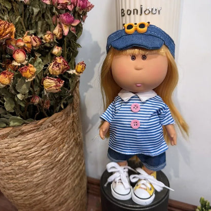 For 24cm Spanish Mia Potato Doll Clothes Wearable Dopamine Ornaments Outfits Set Diy Dress Up For Waldorf Style Stuffed Dolls