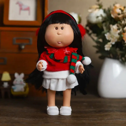 24cm Mia Potato Doll with Clothes, Cute Plush Dress Up Doll, Spanish Style Collectible Figure Gift