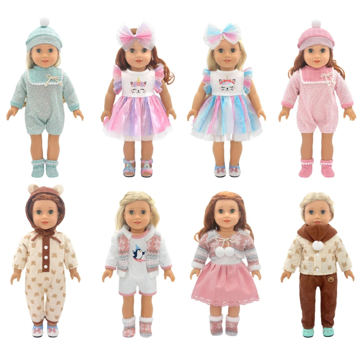 Doll Clothes for 43cm Born Baby Doll Cute 43cm Newborn Doll Accessories Festival Birthday Gift Doll Down Coat Children Toys Wear