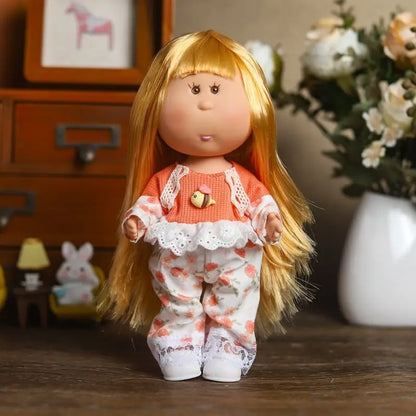 24cm Mia Potato Doll with Clothes, Cute Plush Dress Up Doll, Spanish Style Collectible Figure Gift