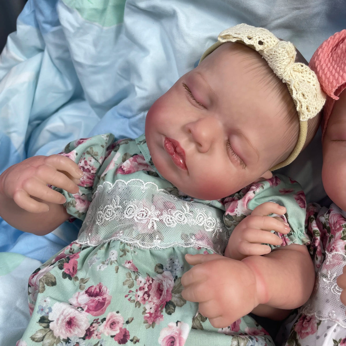 20 Inch Finished Reborn Dolls LouLou Twins Girl Silicone Vinyl Newborn Doll Lifelike Handmade Toy Christmas Gift