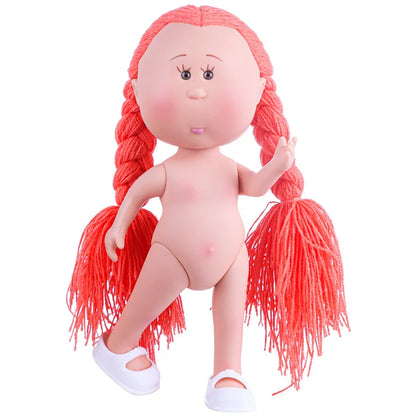 24cm Spanish Potato Mia Doll 5-Jointed 1/6 Vinyl Body DIY Long Hair Curly Hair Dress Up Doll Accessories Toys Gift For Girl