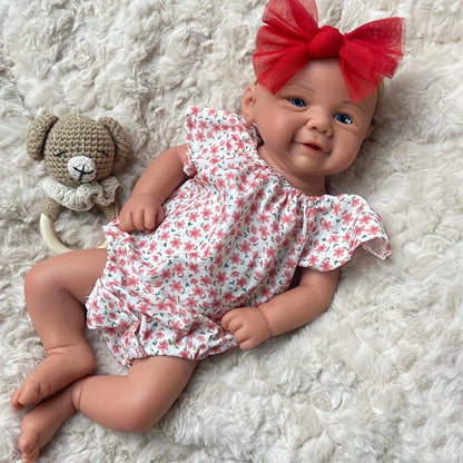17" Vivienne Soft Silicone Girl Reborn Baby Doll Lifelike Bebe Reborn Doll Toys Realistic Baby Toys Real Corpo De Silicone Doll