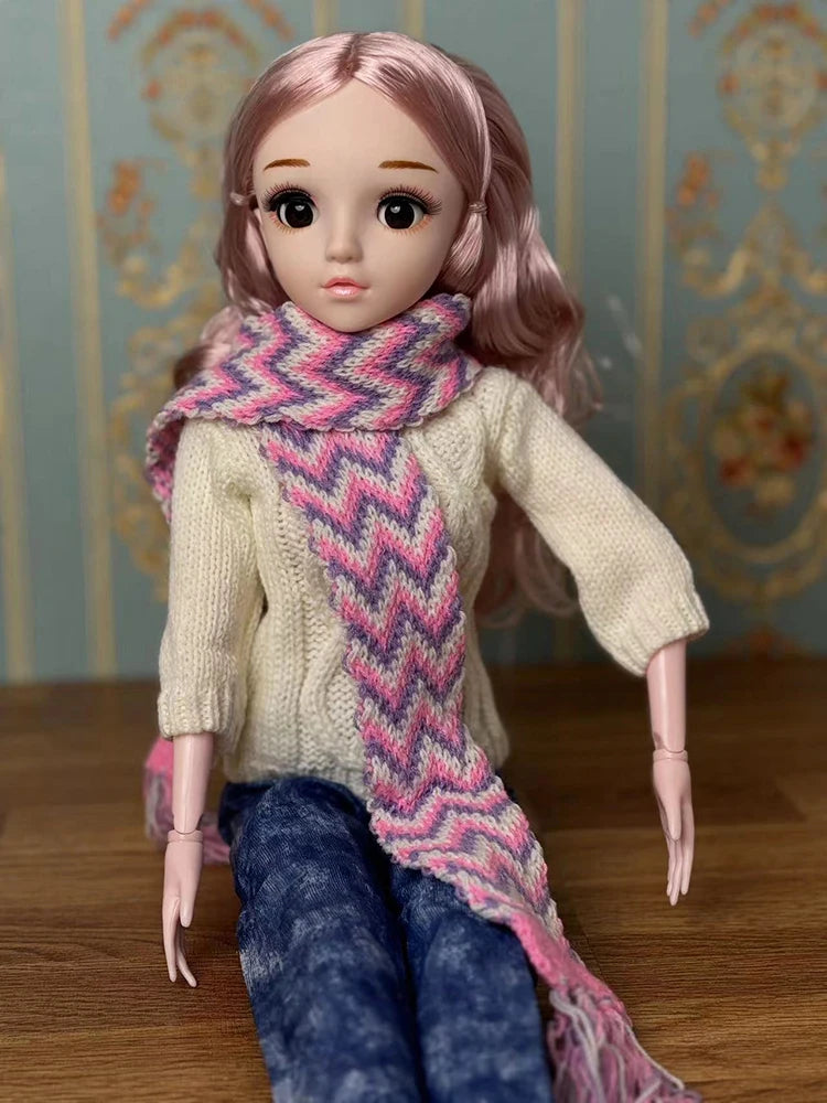 60cm Doll Blinking Eyes Winking Eyes Doll 1/3 BJD Doll with clothes Kids Girls Dolls Toy Gift