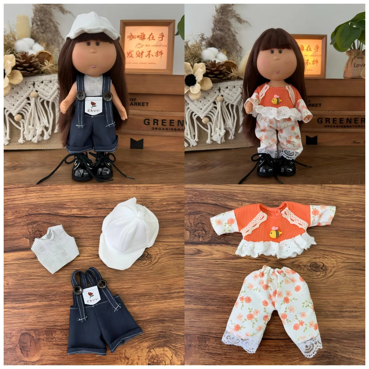 Suitable For Spanish Mia Potato Doll Clothes Skirt Crossbody Bag 24cm Mia Dress Up Doll Clothes Full Set Cute Ornament Toys Girl