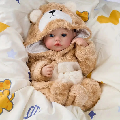 18"/45cm Realistic Reborn Girl Baby Doll Full Body Vinyl Silicone 3D Hand Painted Newborn Gift Birthday Gift Christmas Gift