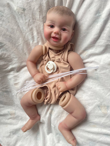 19Inch Already Painted Reborn Doll Kits Emmy Soft Vinyl Reborn Baby Dolls Accessories for DIY Realistic Toys DIY