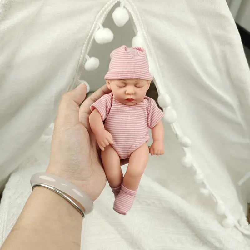 20CM Baby Doll Soft and Full Body Vinyl Reborn Toddler Doll 7.87 Inch lifelike Newborn Mini Bebe Doll Toys Girls Children Toy