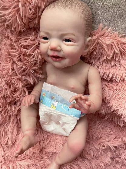 19Inch Charlie Full Body Vinyl Reborn Baby With 3D Skin Visible Veins Lifelike Soft Touch Christmas Gift for Children