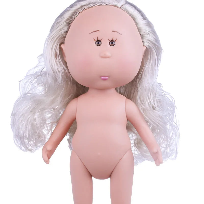 Spanish Mia Potato Doll 24CM Nude Set Waldorf Handmade Girl DIY Blank Doll Body For Girls Dress Up And Customization