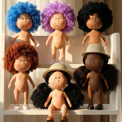 24cm Spanish Potato Mia Doll 5-Jointed 1/6 Vinyl Body DIY Long Hair Curly Hair Dress Up Doll Accessories Toys Gift For Girl