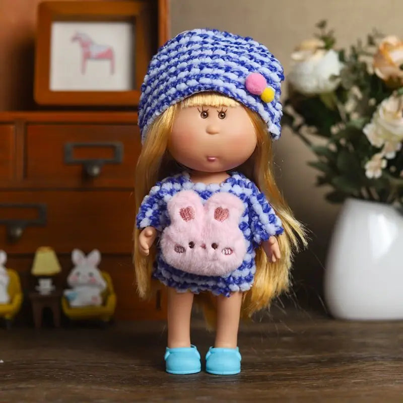 24cm Mia Potato Doll with Clothes, Cute Plush Dress Up Doll, Spanish Style Collectible Figure Gift