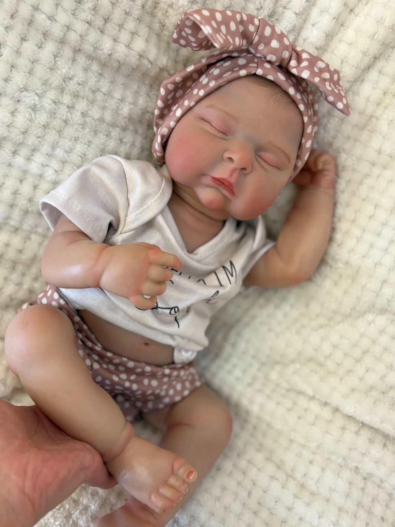 18-Inch Full Soft Vinyl Reborn Girl Doll Peaches | Handmade Newborn Bebe Toy | Kids Birthday Gift