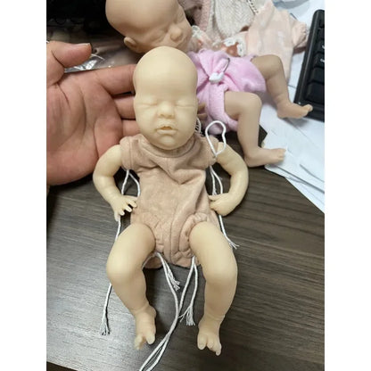 9" Inches Mini Bebe Reborn Kit Wee Patience Reborn Baby Vinyl Doll Kit  Unpainted Doll Parts DIY Blank Reborn Doll Kit